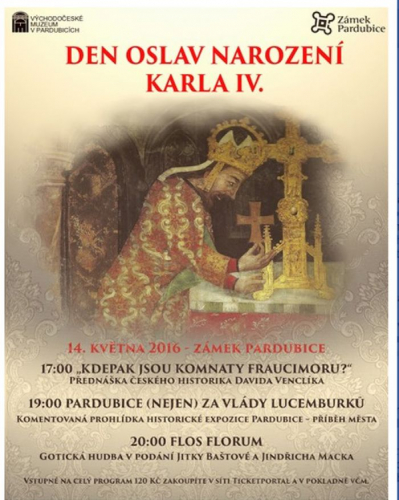 Narození Karla IV. se v sobotu slaví také na Zámku Pardubice