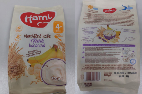 V nemléčné rýžové kaši značky Hami byly zjištěna přítomnost salmonely, varuje inspekce